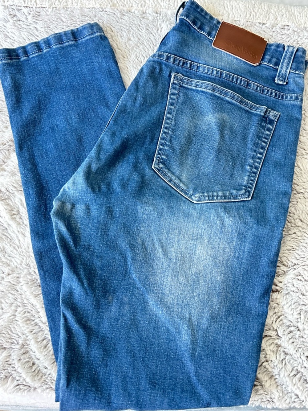 Qazel Vorrlon Men's Skinny Jeans in Medium Blue Wash